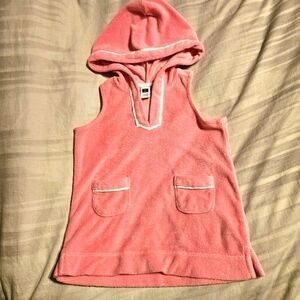 Janie and Jack Toddler Girls Pink Hooded Swim Cover-up